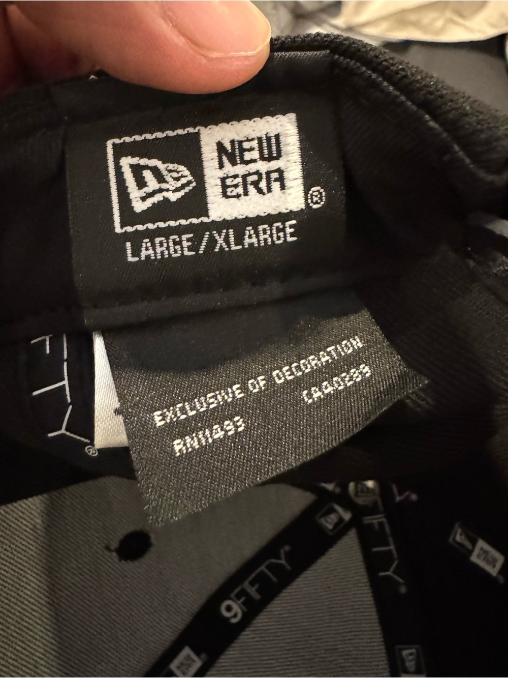 Large/XL New Era Black 9FIFTY Fitted Cap - Picture 7 of 8